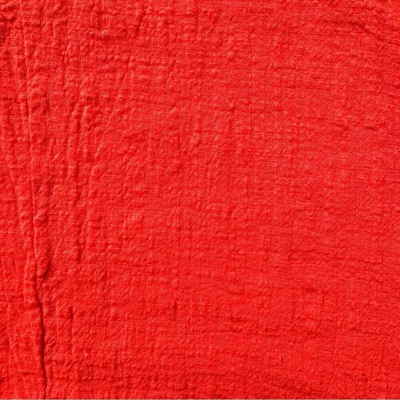 Umgee Boho Embroidered Mini Dress Coral Orange Beachy Crepe Lightweight Sz S - Picture 14 of 14